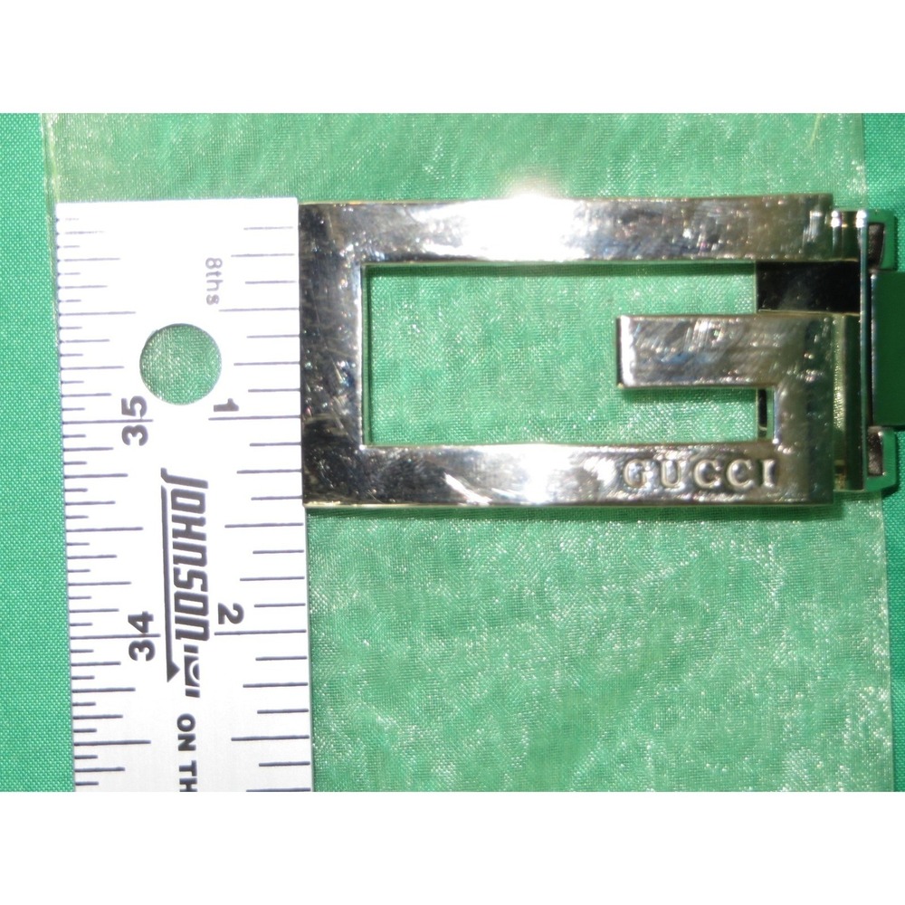Gucci Silver G Logo Belt Buckle Replacement Square Logo Hardware Womens - Picture 9 of 9
